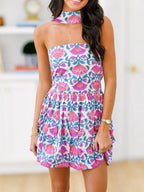 Printed Tube Mini Dress (3)