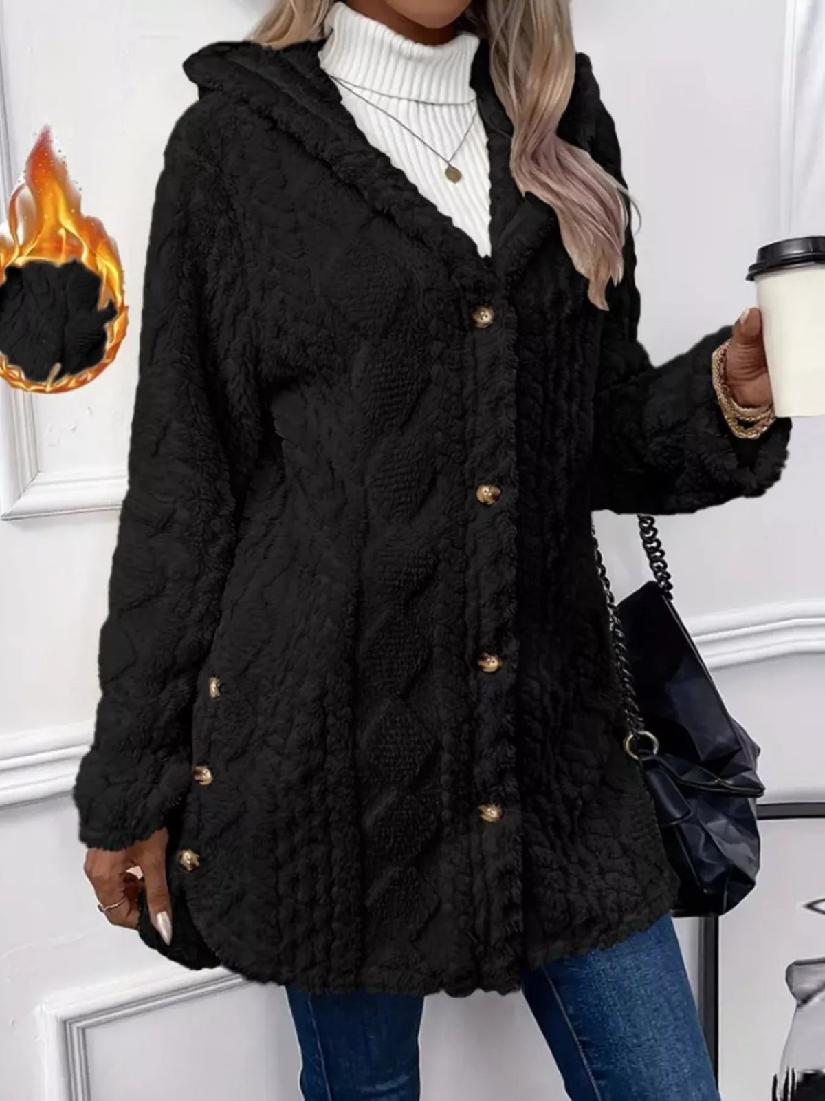Full Size Button-down Hooded Outerwear Plus (12)