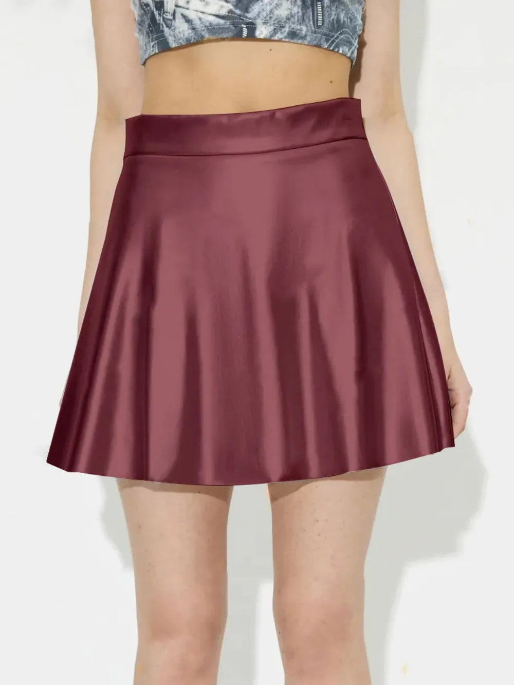 Ruched Mini Skirt Zipper (7)