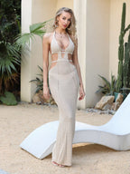 Cutout Halter Neck Maxi Dress (10)