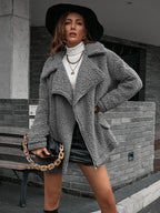 Zip-up Collared Teddy Jacket
