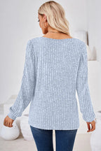 Ribbed Square Neck Long Sleeve T-shirt (20)