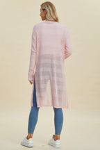 Full Size Open Front Longline Cardigan (19)