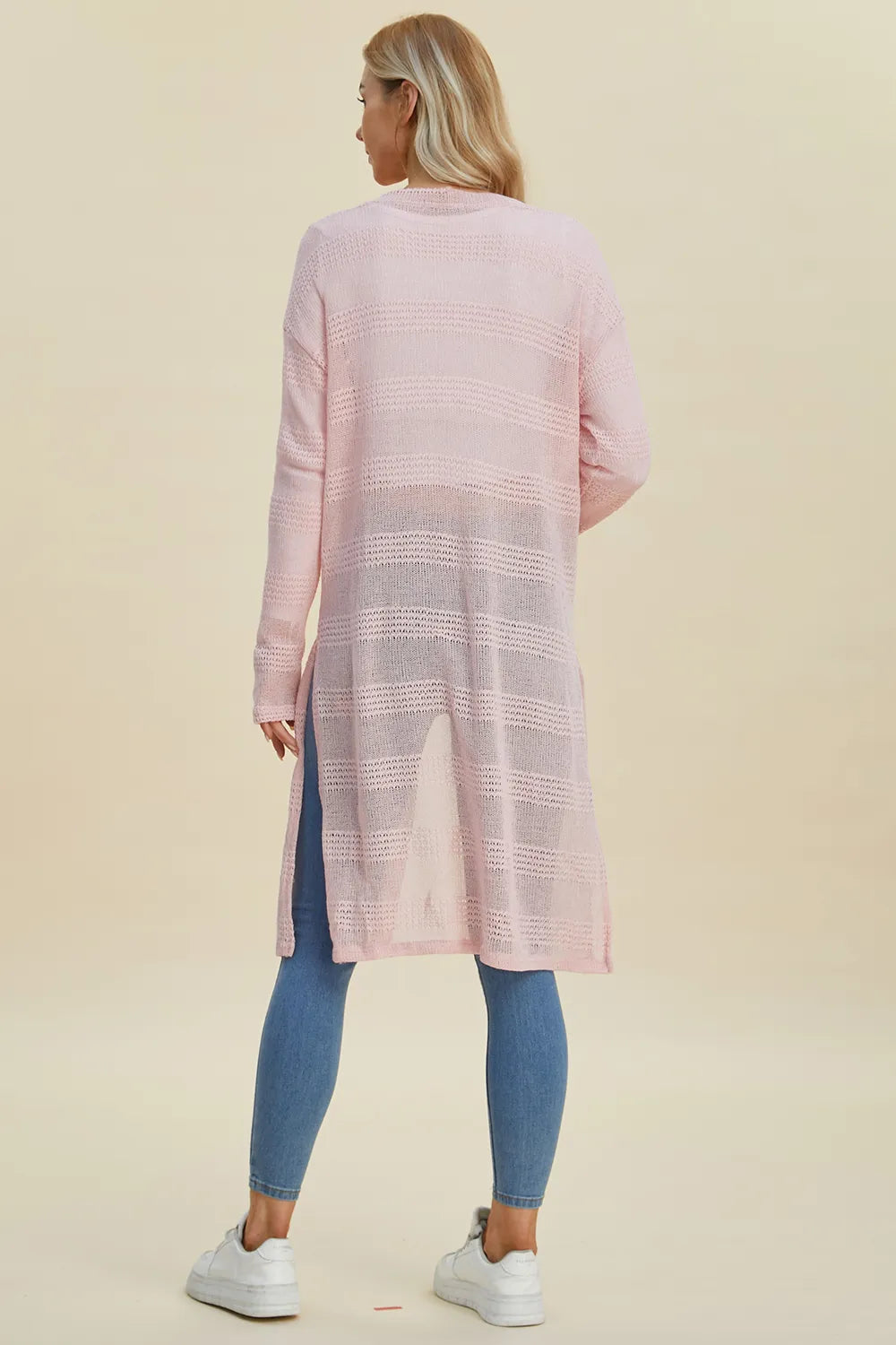 Full Size Open Front Longline Cardigan (19)