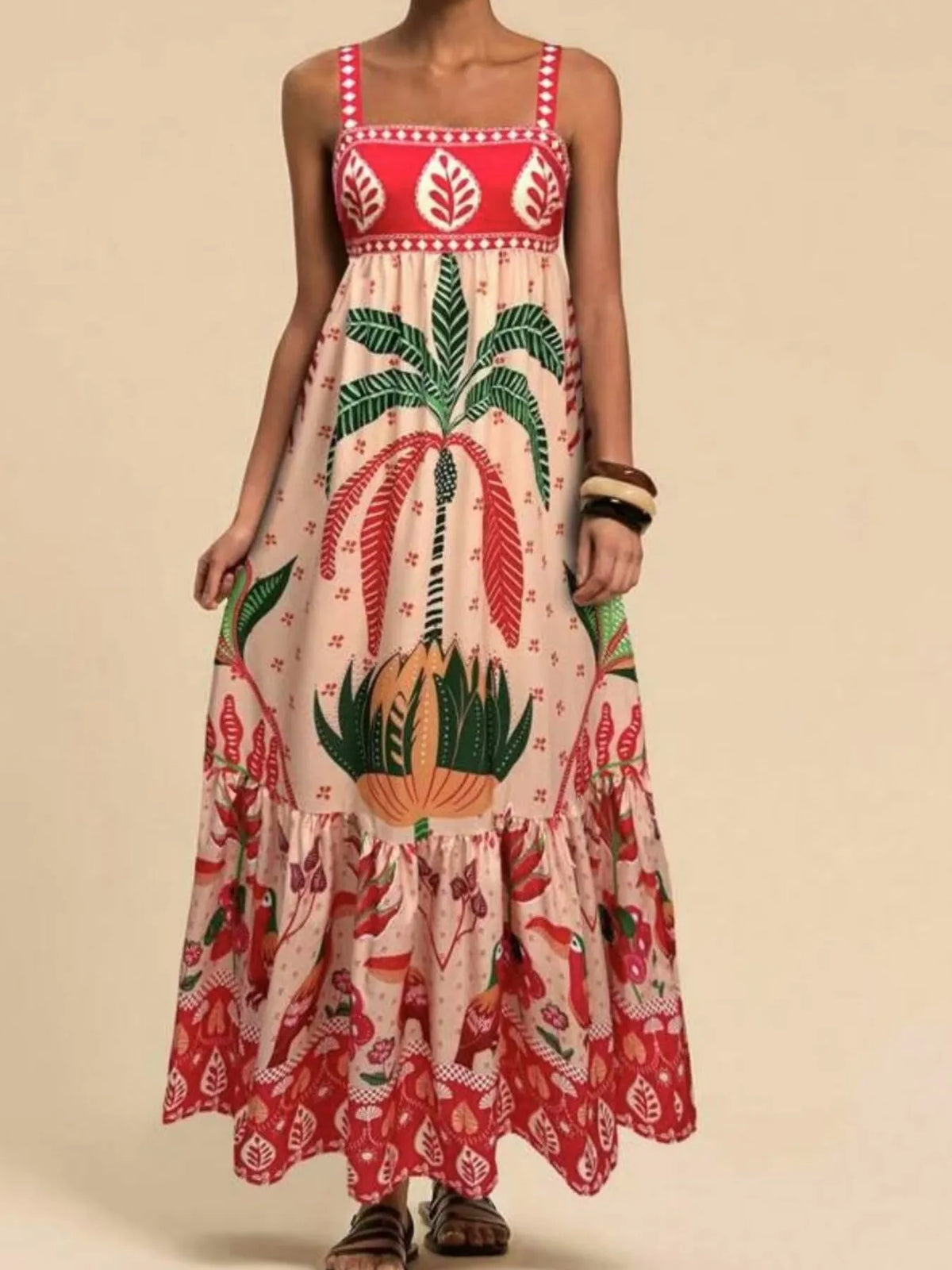 Tropical Print Maxi Cami Dress (6)