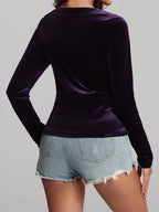 Ruched Surplice Long Sleeve Top (2)