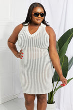 Openwork Johnny Collar Cover Up Dress (21)