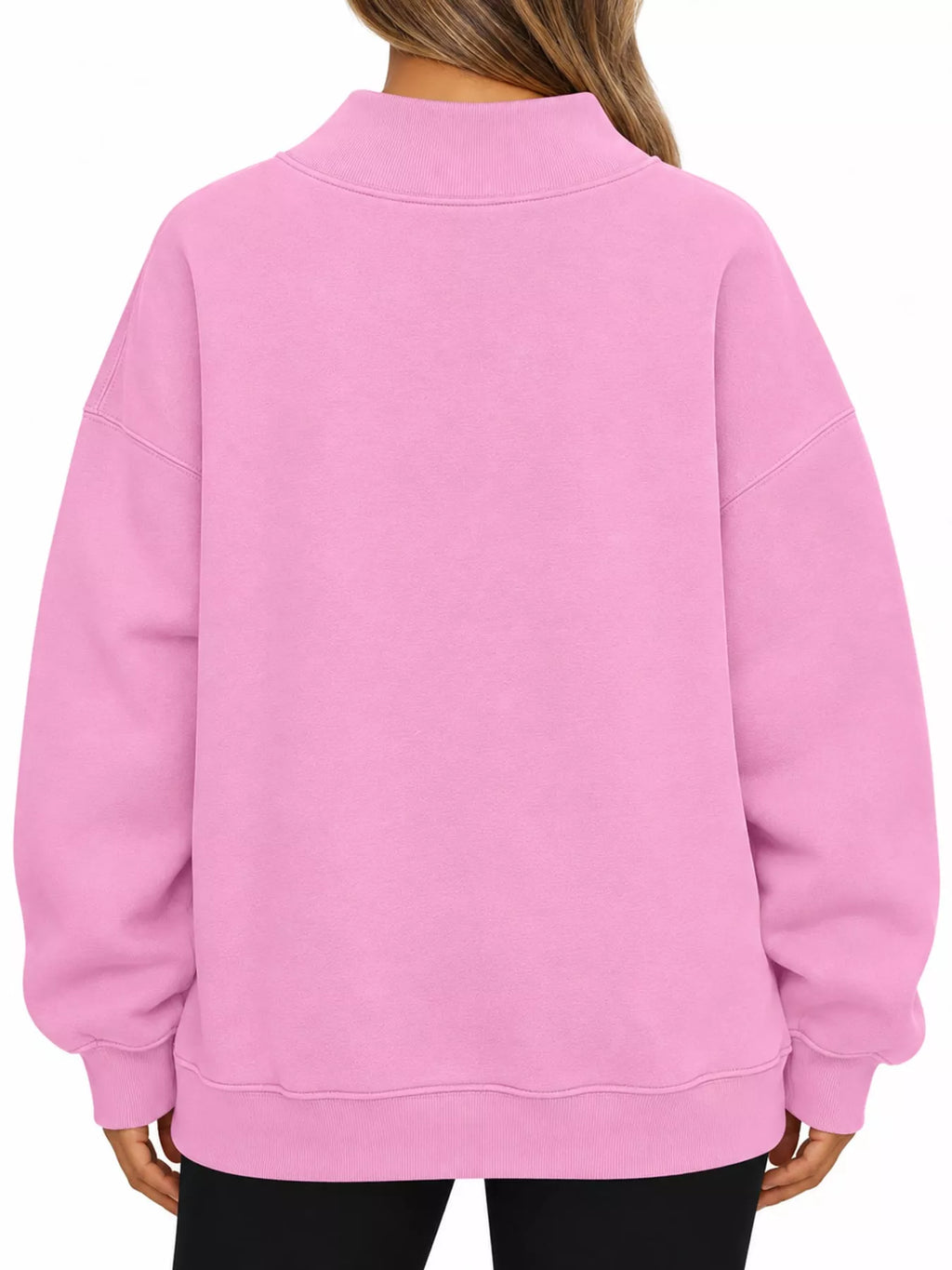 Oversized Mock Neck Long Sleeve Sweatshirt (32)