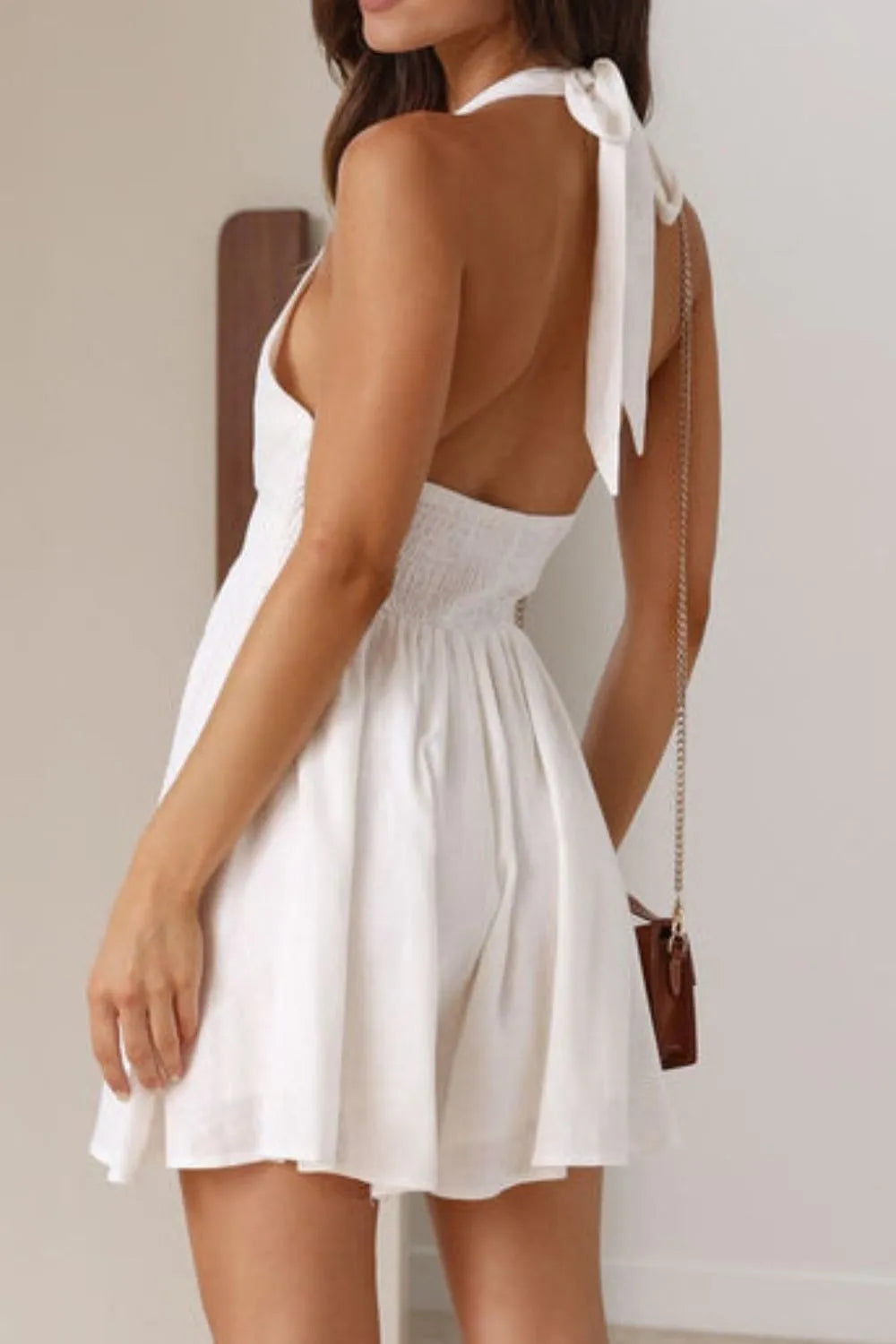 Cutout Halter Neck Mini Dress (5)