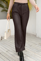 Drawstring Wide Leg Long Pants (8)