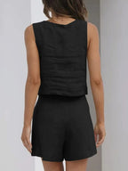 Square Neck Tank Shorts Set (11)