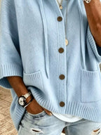 Hooded Button-down Knit Cardigan (8)