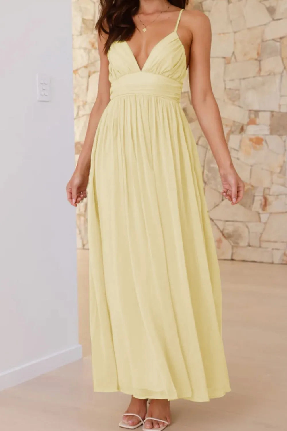 Ruched V-neck Cami Dress (15)