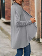 Open-front Dropped Shoulder Cardigan (11)
