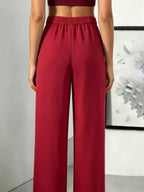 High-waisted Pleated Wide-leg Pants (34)