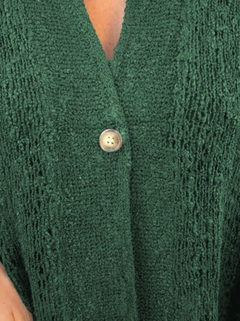 Full Size One Button Openwork Cardigan Plus (18)