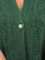Full Size One Button Openwork Cardigan Plus (18)