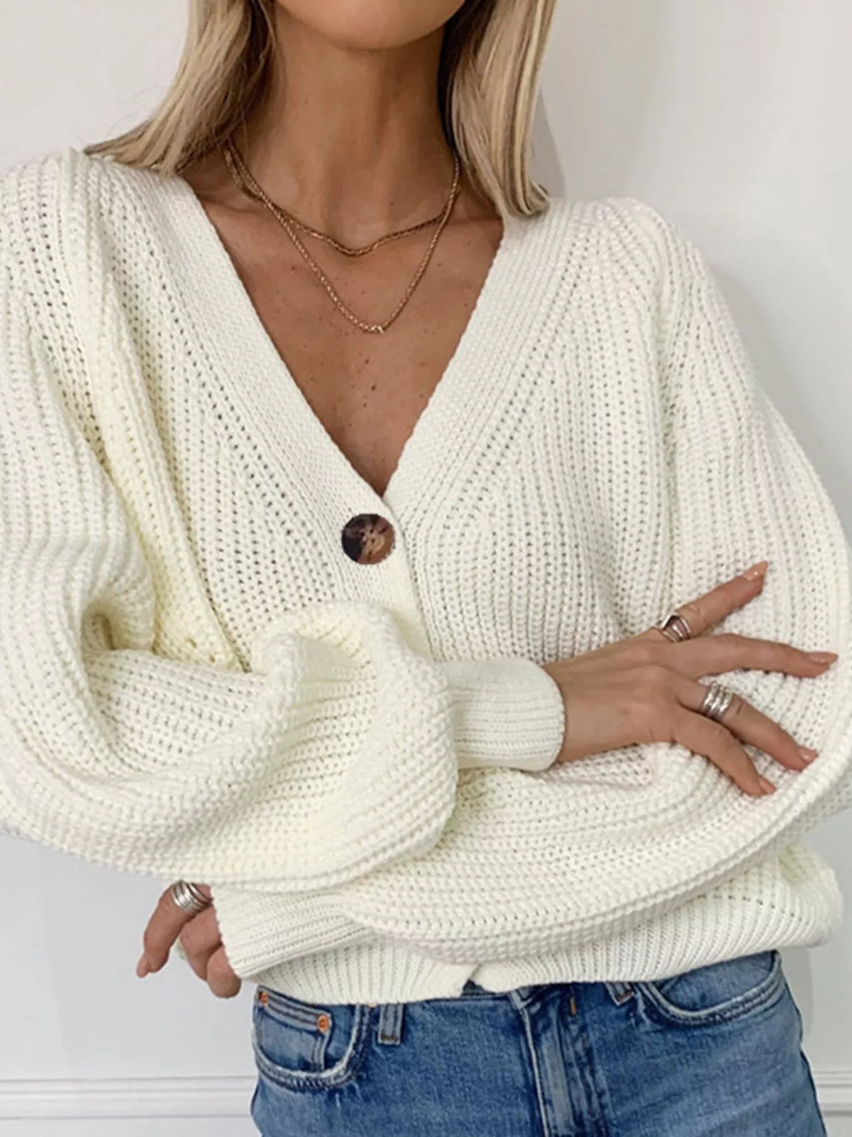 Full Size Chunky Knit Button-down Cardigan Plus (9)