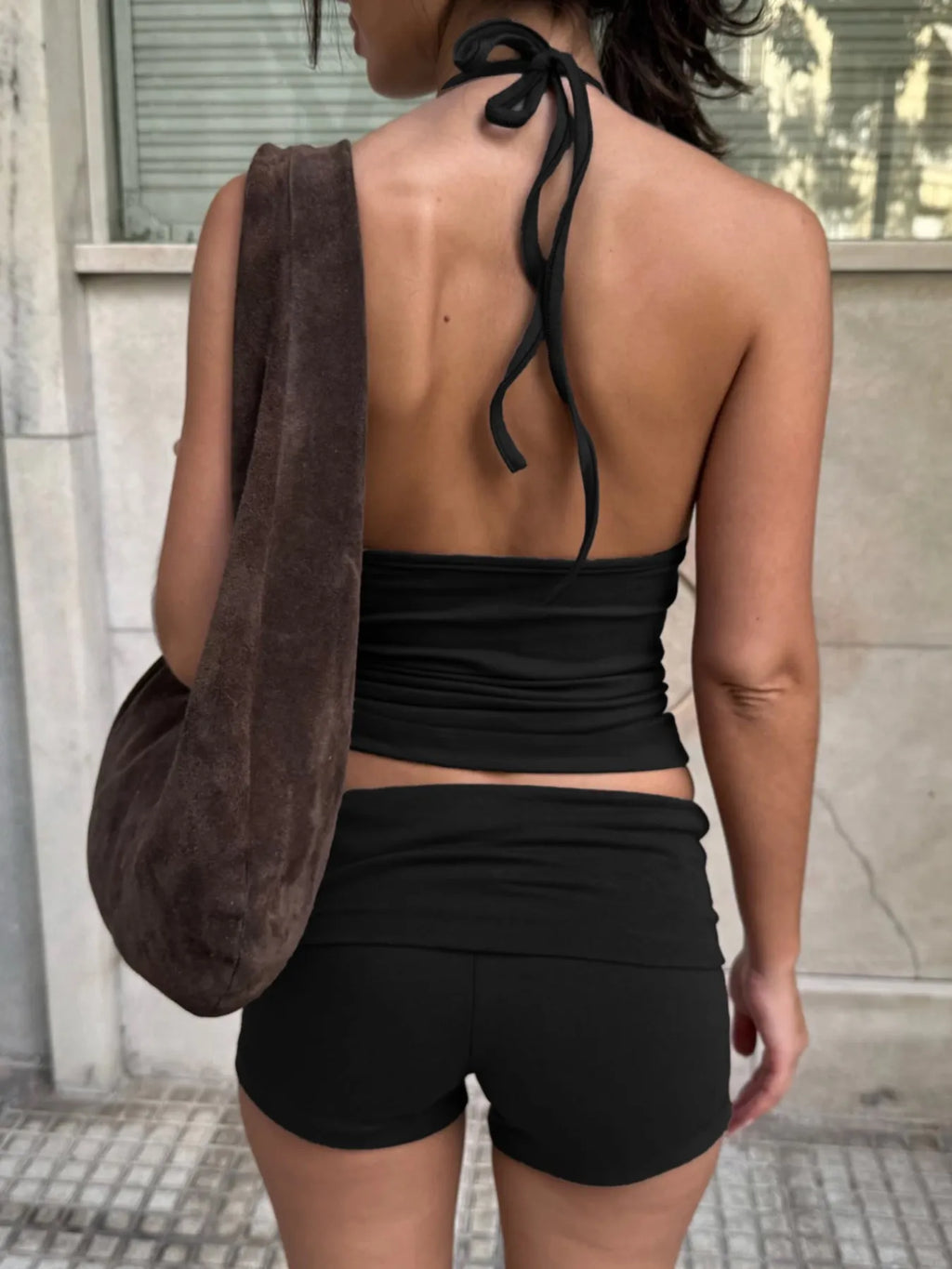 Halter Neck Cami Shorts Set (3)