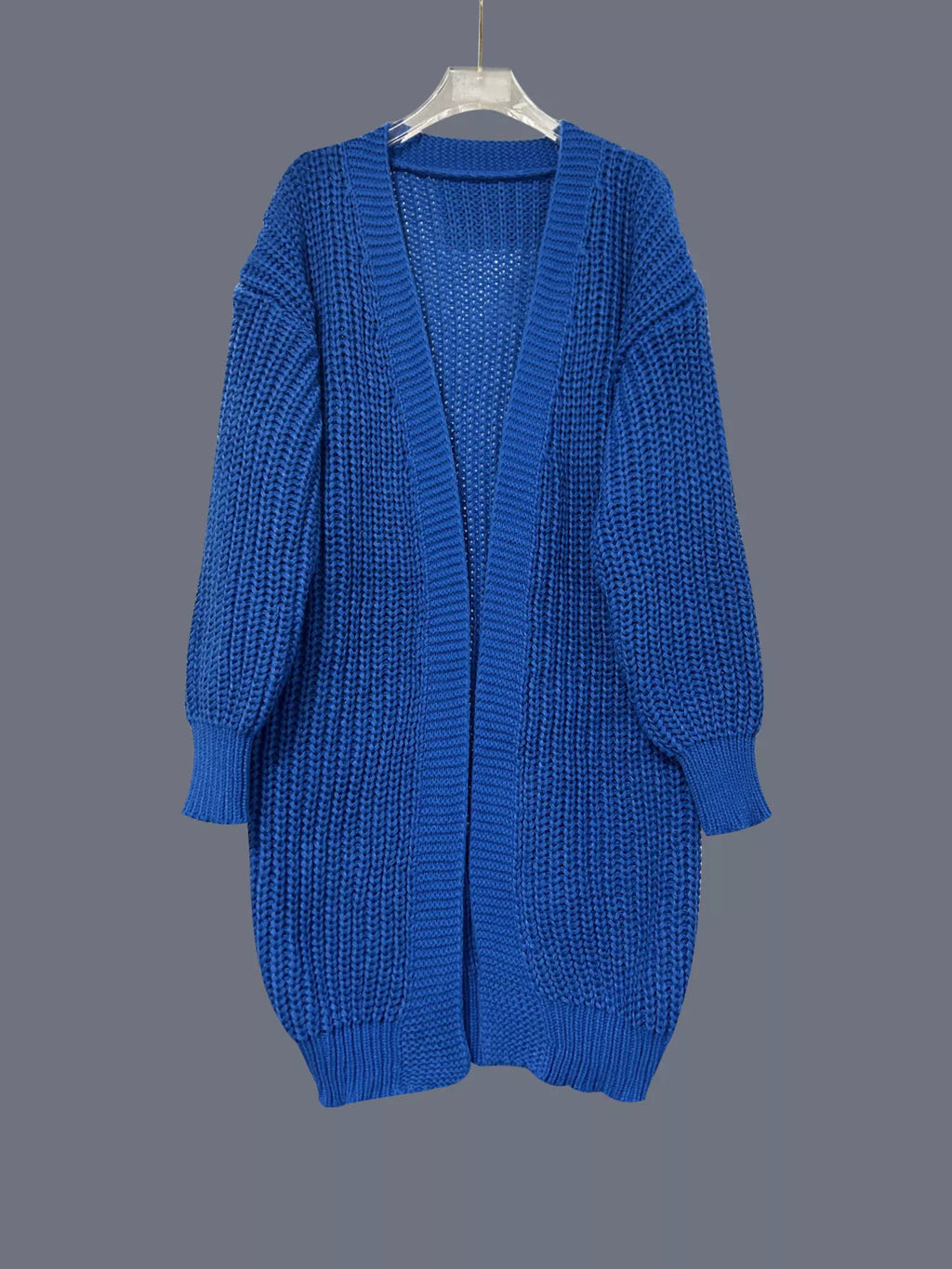 Chunky Knit Open Front Cardigan (4)