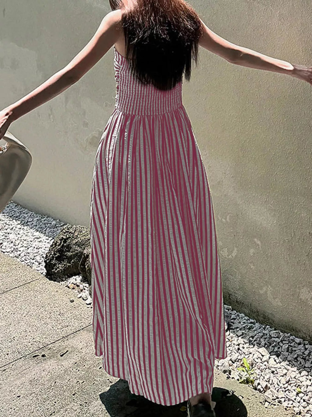 Striped Sleeveless Maxi Dress (7)