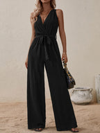 Tied Surplice Sleeveless Wide Leg Jumpsuit (6)