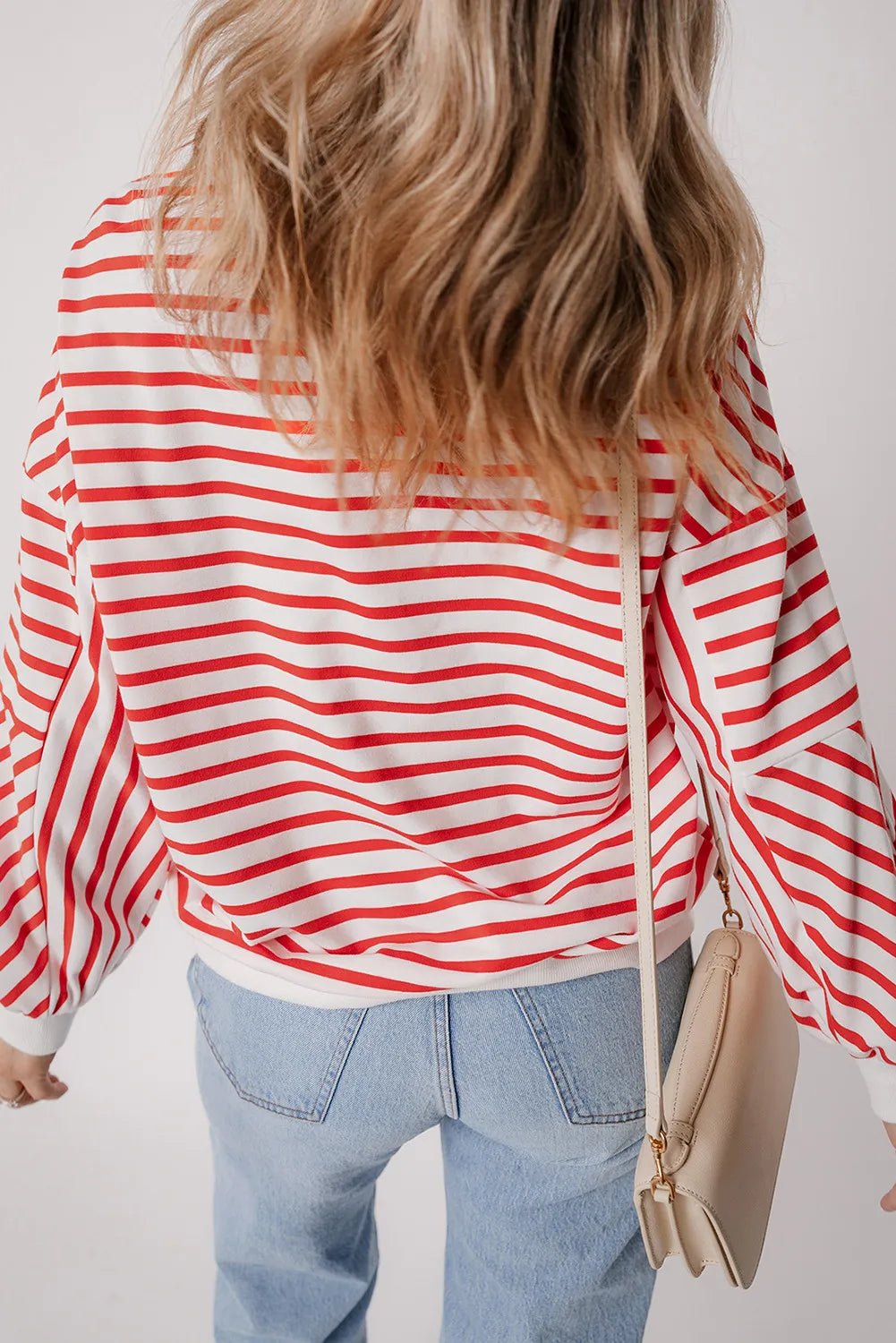 Striped Dropped Shoulder Long Sleeve Sweatshirt (4)