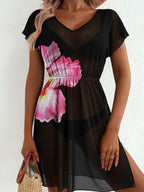 Printed Short Sleeve Mini Dress (7)