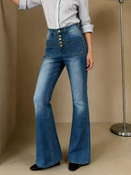 Full Size High-waisted Button-fly Flare Jeans Plus (8)