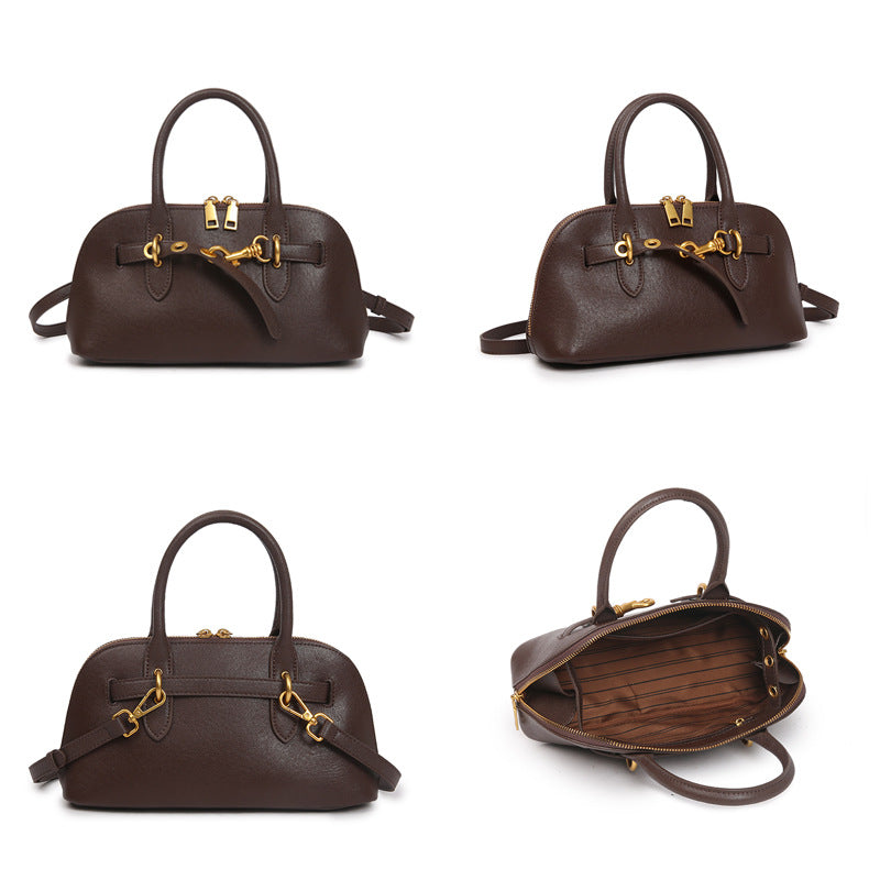 One-shoulder Cowhide Crossbody Bag photo 4