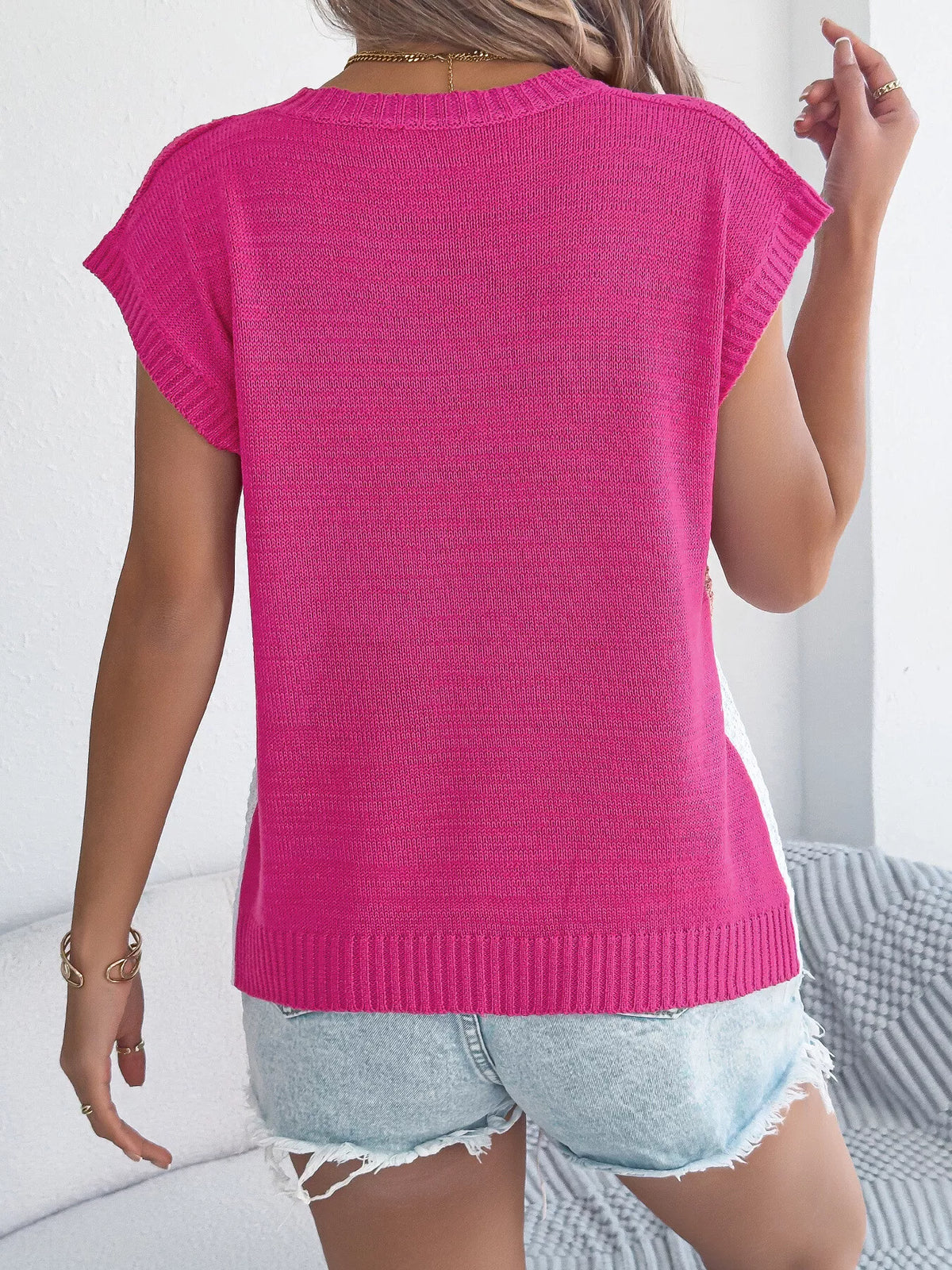 Block Cable Knit Sweater (4)