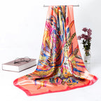 Silk Scarf Multi-functional Small Satin Shawl photo 3