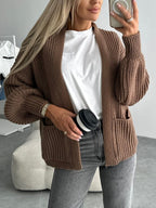 Open Front Dropped Shoulder Cardigan (9)