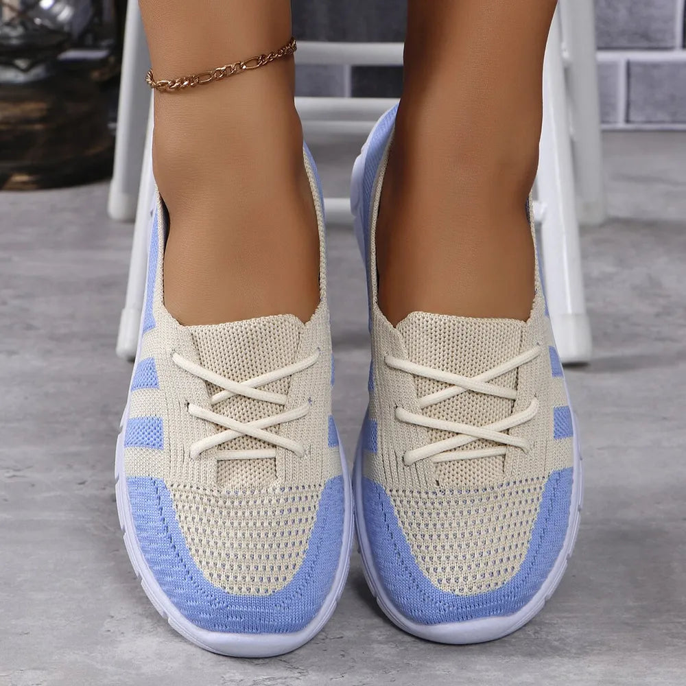 Mesh Contrast Flat Slip-ons (7)