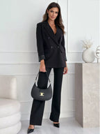 Lapel Collar Long Sleeve Blazer (20)
