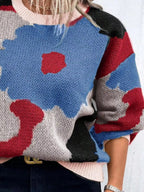 Floral Pattern Round Neck Sweater (12)