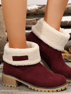 Thermal Fuzzy Block Heel Boots (23)