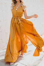 Surplice Tie Waist Maxi Dress (4)