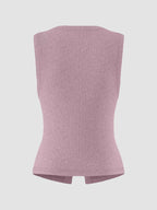 Ribbed Button-front Sleeveless Tank (11)