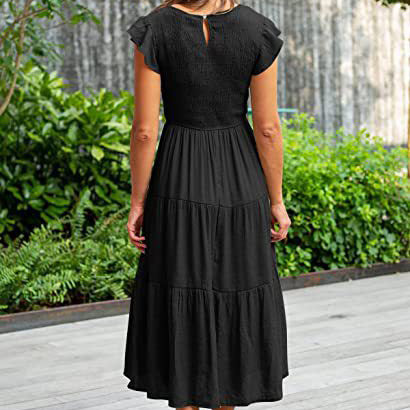 Bohemian Midi Short Sleeve Dress photo 2