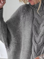 Cable-knit Long Sleeve Sweater (12)