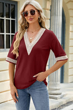 V-neck Half Sleeve T-shirt