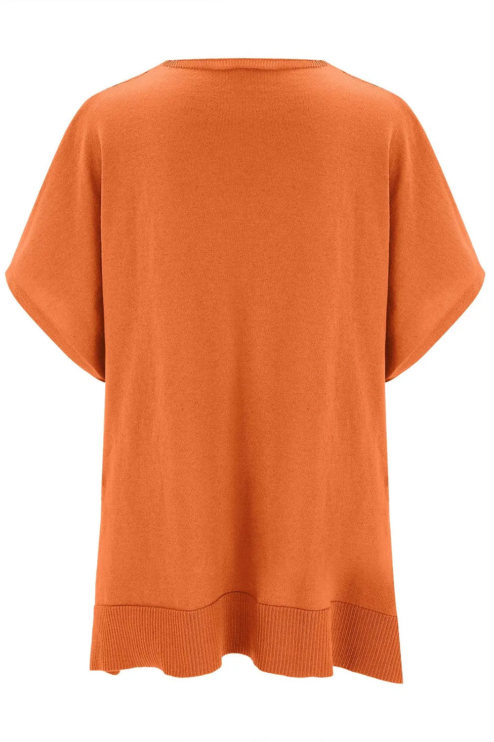 Slit V-neck Half Sleeve Knit Top (24)