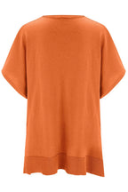 Slit V-neck Half Sleeve Knit Top (24)