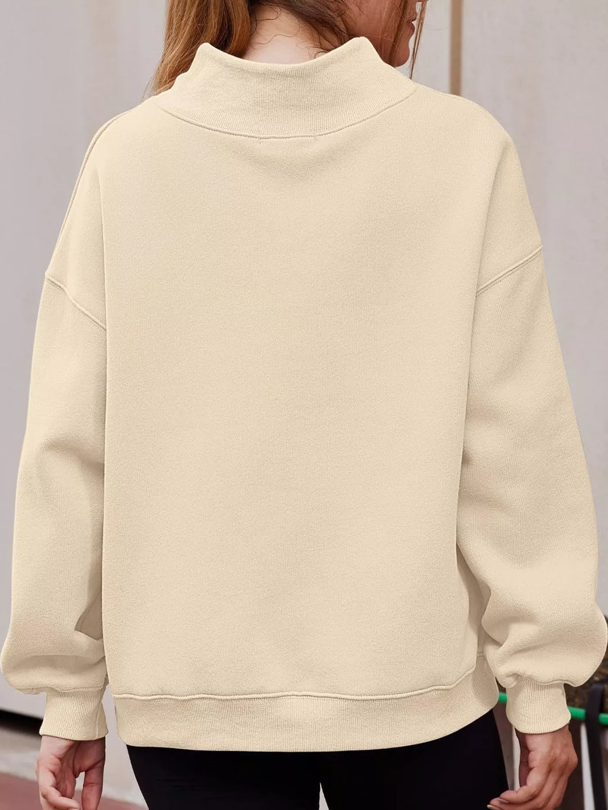 Oversized Mock Neck Long Sleeve Sweatshirt (12)