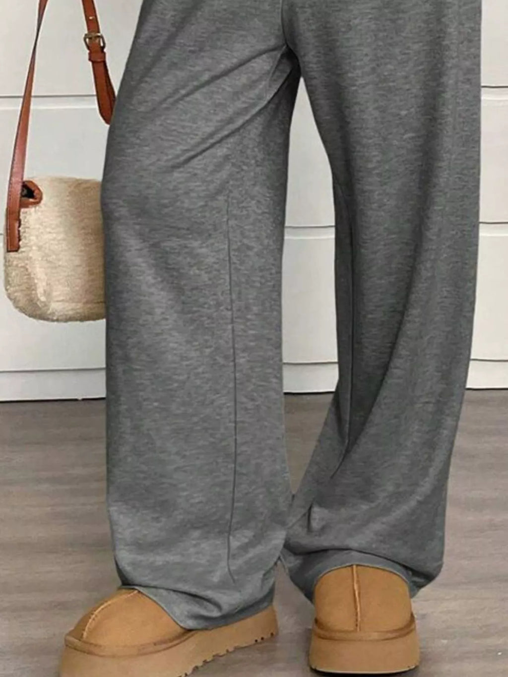 High-waisted Wide-leg Pants Drawstring (9)