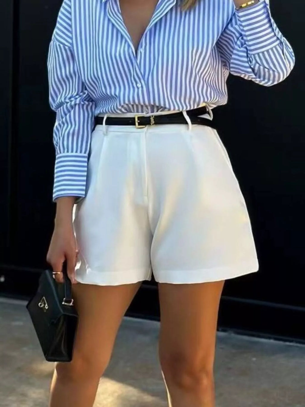 High-waisted Pleated Shorts (14)