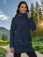Drawstring Snap-down Trench Coat (12)