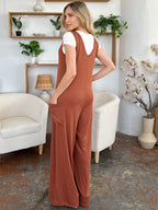 Full Size Sleeveless Wide Leg Jumpsuit Pockets Plus (12)