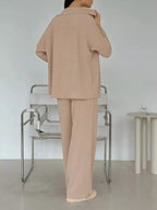 Button Up Long Sleeve Shirt Pants Set (18)